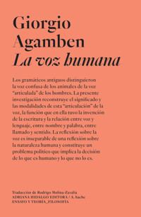 La voz humana - Giorgio Agamben - ebook
