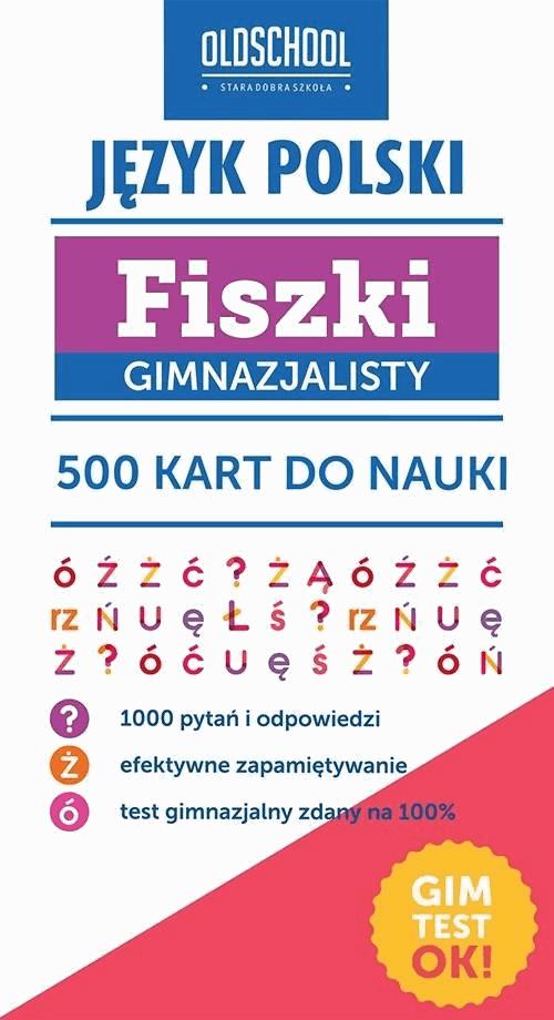 Okładka:Język polski. Fiszki gimnazjalisty. 500 kart do nauki 