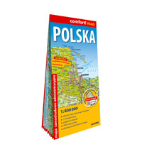 Polska laminowana mapa samochodowo-administracyjna 1:800 000 - zbiorowa praca - książka