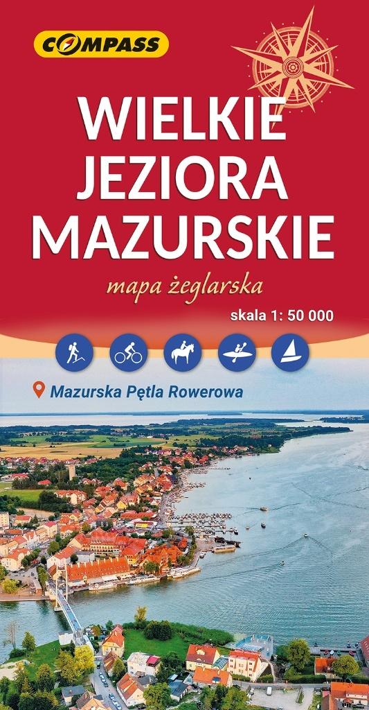Wielkie Jeziora Mazurskie. Mapa żeglarska w skali 1:50 000 - zbiorowa praca - książka