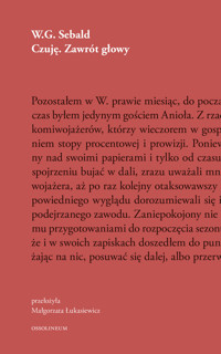 Czuję. Zawrót głowy - W.G. Sebald - książka