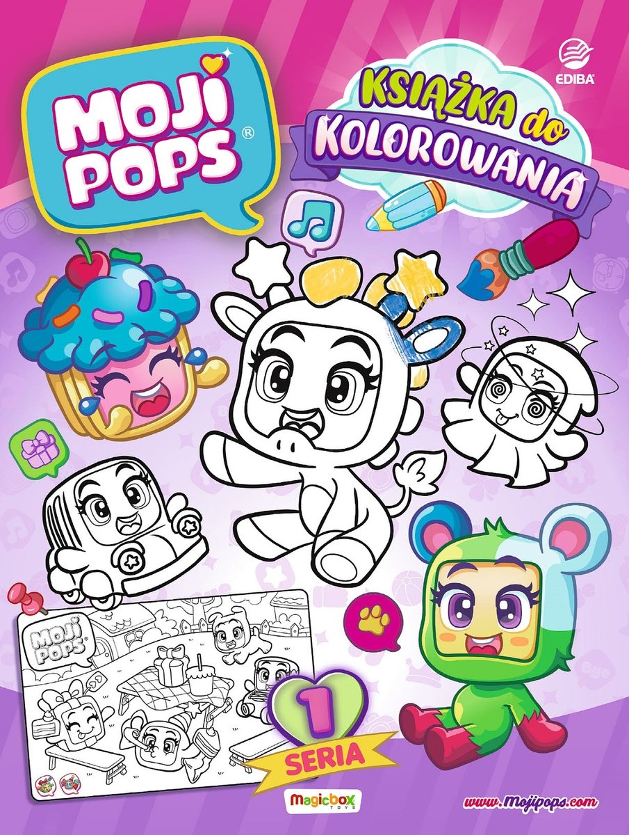 MojiPops. Książka do kolorowania. Seria 1 - zbiorowa praca - książka