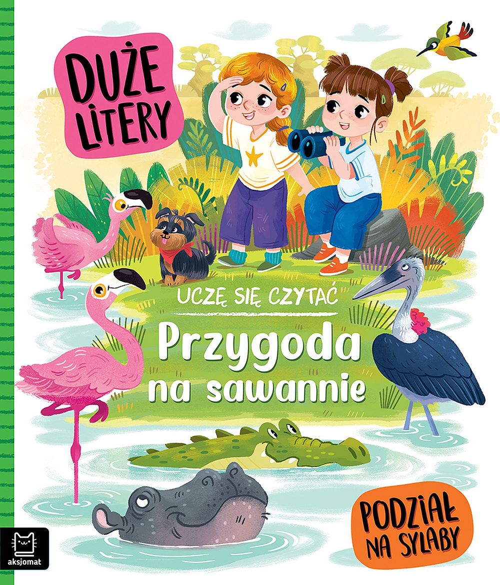 Uczę się czytać. Duże litery. Podział na sylaby. Przygoda na sawannie - Agata Giełczyńska-Jonik - książka