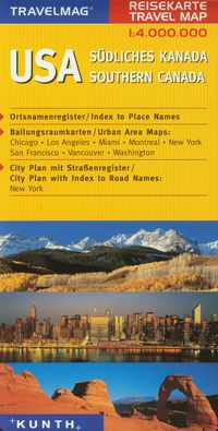 Travelmag USA Southern Canada 1:4000000 -  - książka