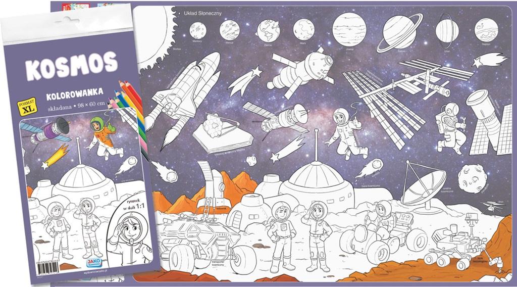 Kosmos. Kolorowanka. Format XL - zbiorowa praca - książka