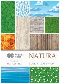 Blok z motywami A4, 15 arkuszy - Natura (422205) -  - książka