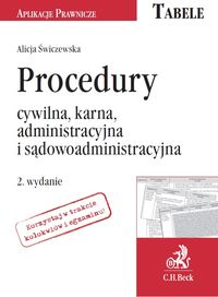 Procedury: cywilna, karna, administracyjna i sądowoadministracyjna - Alicja Świczewska - książka