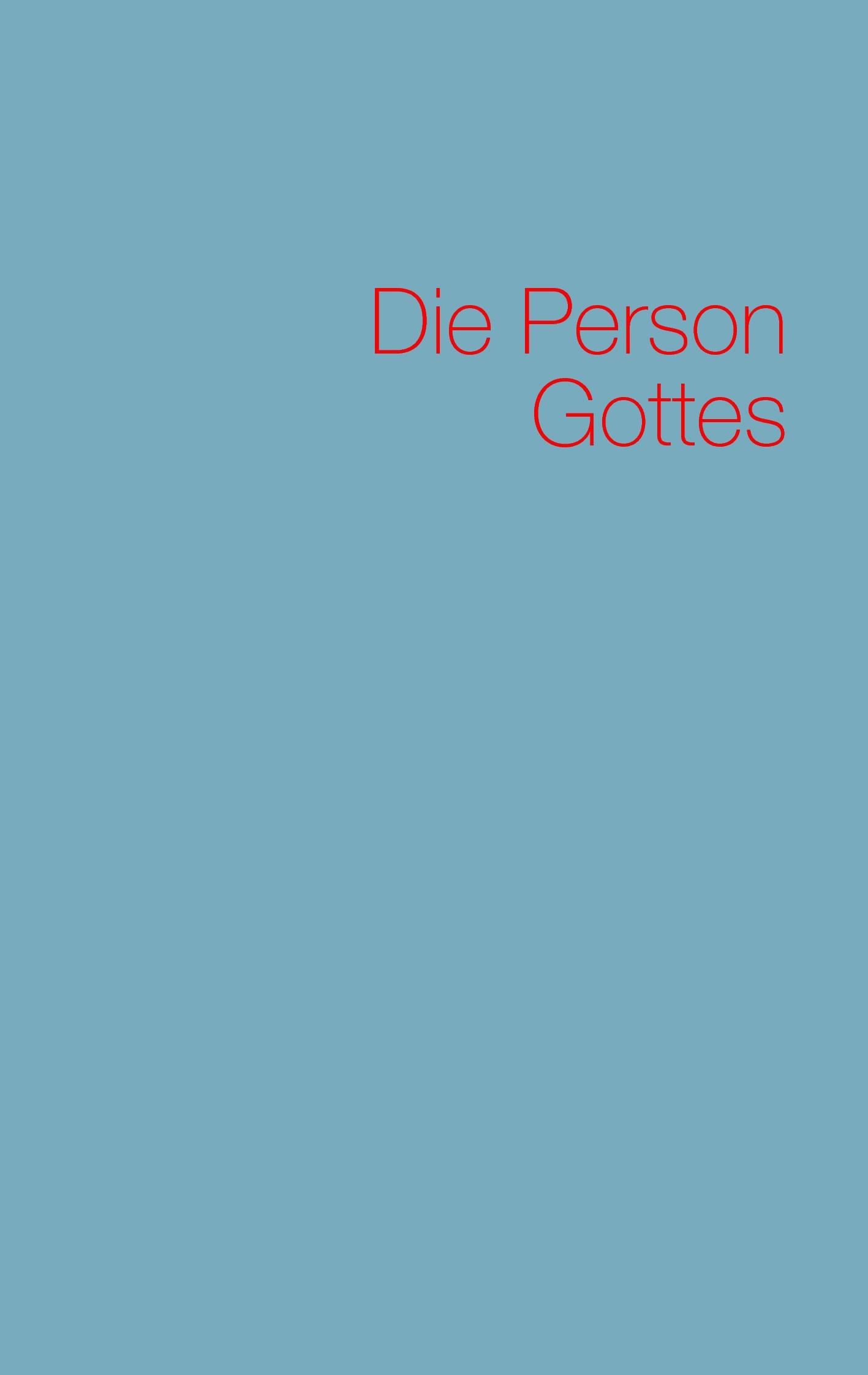 Die Person Gottes