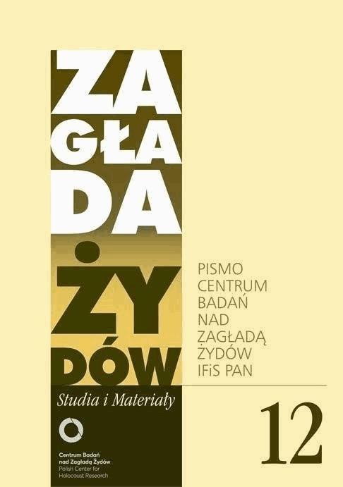 Okładka:Zagłada Żydów. Studia i Materiały nr 12 R. 2016 