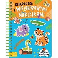 Książeczka z wielorazowymi naklejkami. W dżungli. Naklejam, odklejam! - Agnieszka Bator - książka
