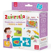 Zwierzęta Książeczka z naklejkami i puzzle do pary -  - książka