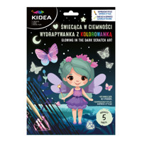 Wydrapywanka z kolorowanką Magic świecąca w ciemności Kidea -  - książka
