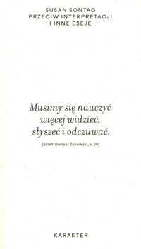Przeciw interpretacji i inne eseje - Sontag Susan - książka
