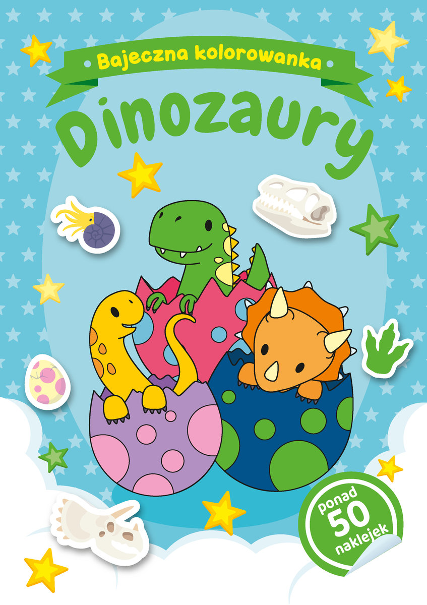 Bajeczna kolorowanka. Dinozaury - Natalia Berlik (ilustr.) - książka