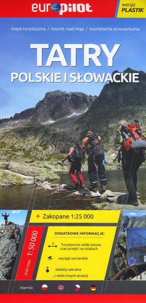 Tatry polskie i słowackie. Mapa turystyczna w skali 1:50 000 (wersja plastik) -  - książka