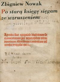 Po starą księgę sięgam ze wzruszeniem - Zbigniew Nowak - książka