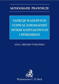 Sankcje wadliwych uchwał zgromadzeń spółek kapitałowych i spółdzielni - Anna Zbiegień-Turzańska - książka