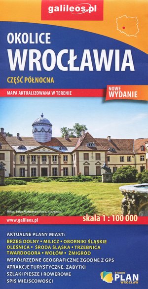 Okolice Wrocławia Część północna . Mapa w skali 1:100 000 -  - książka