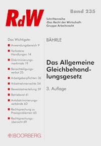 Das Allgemeine Gleichbehandlungsgesetz - Ralph Jürgen Bährle - ebook