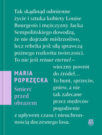 Śmierć przed obrazem - Maria Poprzęcka - książka