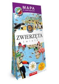 Mapy z naklejkami. Zwierzęta świata - Bogusława Karlicka, Ewa Lodzińska - książka