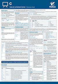 Tablice informatyczne C - Sokół Radosław - książka