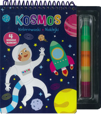 Kosmos. Kolorowanki, naklejki, 4 neonowe markery - zbiorowa praca - książka
