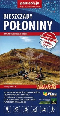 Bieszczady połoniny 1:25 000 -  - książka