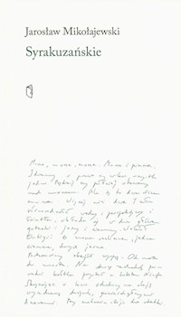 Syrakuzańskie - Jarosław Mikołajewski - książka