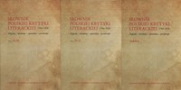 Słownik polskiej krytyki literackiej 1764-1918 - - książka