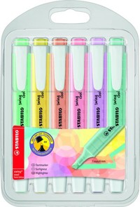 Zakreślacze Stabilo Swing Cool, etui 6 kolorów - Pastel -  - książka