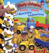 Mały chłopiec Koloruj i układaj Maszyny budowlane - Beaumont Emilie - książka