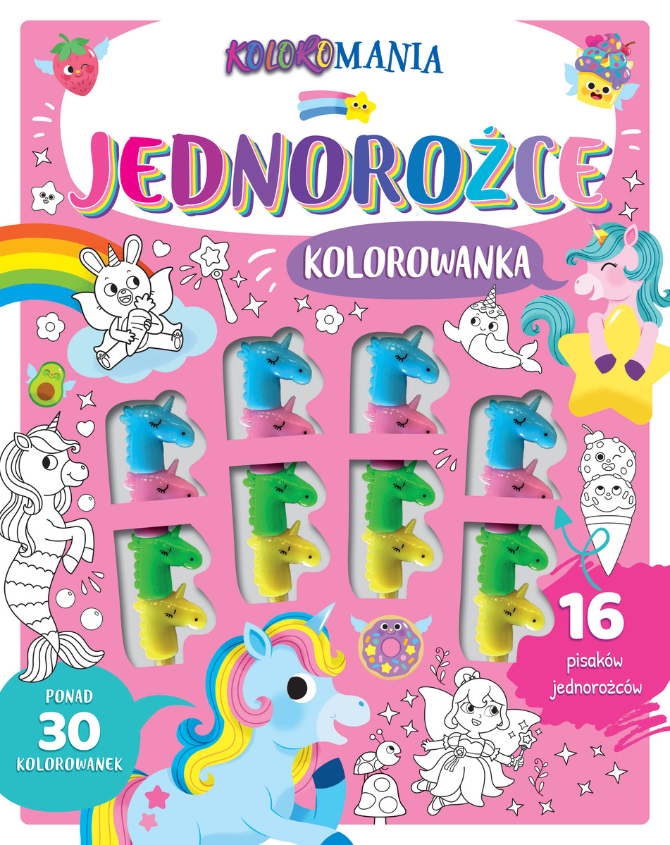 Koloromania. Jednorożce. Kolorowanka - praca zbiorowa, Pamela Barbieri (ilustr.) - książka