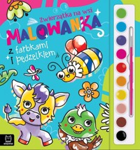 Malowanka z farbkami i pędzelkiem. Zwierzątka na wsi - Kaczyńska Agata - książka