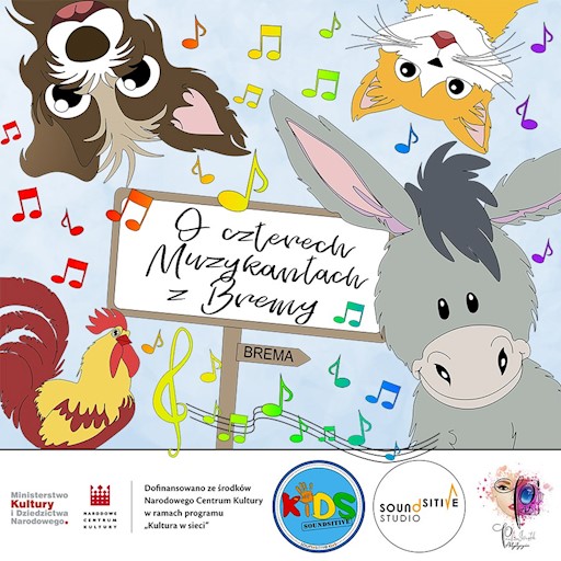 Okładka książki O czterech muzykantach z Bremy