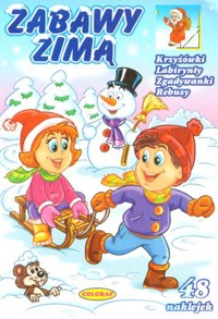 Zabawy zimą. Krzyżówki, labirynty, zgadywanki, rebusy - zbiorowa praca - książka