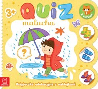 Quiz malucha. Książeczka edukacyjna z naklejkami z kotkiem 3+ - Łanocha Katarzyna - książka