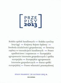 Przepisy 2013 Prawo gospodarcze i handlowe -  - książka
