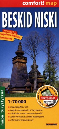 Beskid Niski mapa turystyczna 1:70 000 -  - książka