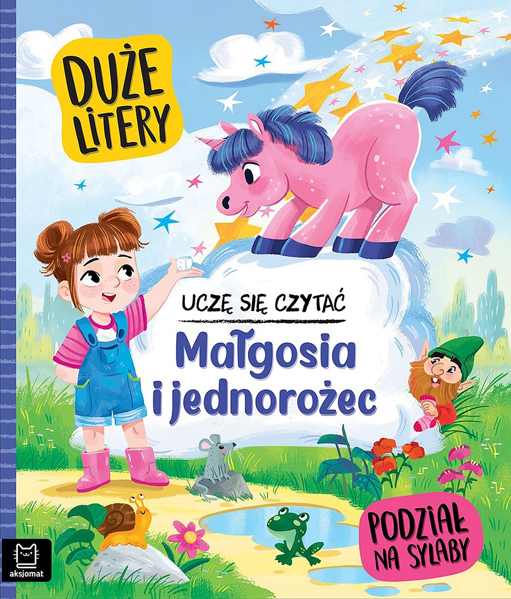 Uczę się czytać. Duże litery. Podział na sylaby. Małgosia i jednorożec - Agata Giełczyńska-Jonik - książka