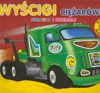 Wyścigi ciężarówek Koloruj i naklejaj -  - książka