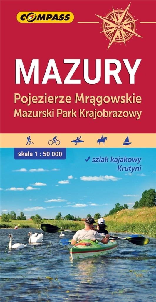 Mazury. Pojezierze Mrągowskie. Mapa turystyczna w skali 1:50 000 - zbiorowa praca - książka