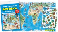 Mapa świata. Plakat z naklejkami - zbiorowa praca - książka
