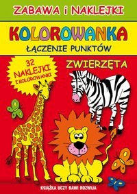 Łączenie punktów Zwierzęta Zabawa i naklejki - Beata Guzowska - książka