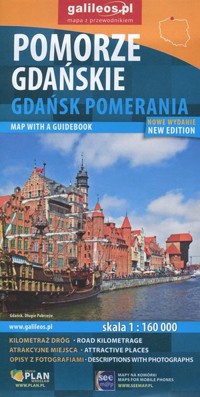 Pomorze gdańskie. Mapa z przewodnikiem w skali 1:160 000 (wersja polsko-angielska) -  - książka