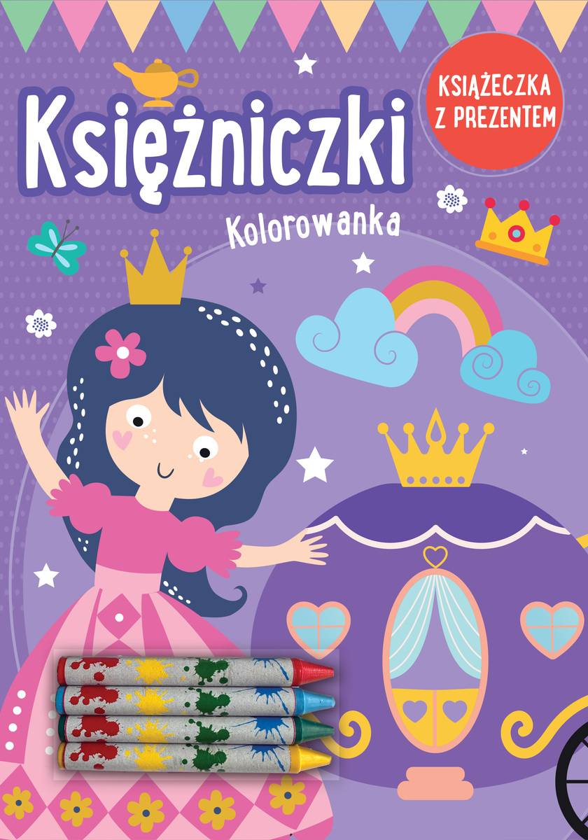Księżniczki. Kolorowanka (książeczka z prezentem - kredki) - zbiorowa praca - książka