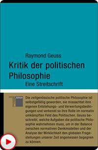 Kritik der politischen Philosophie - Geuss Raymond - ebook