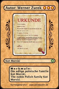 Die adlige polnische Familie Kot Morski. The noble Polish family Kot Morski. - Werner Zurek - ebook