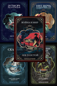 Подарочный сборник иллюстрированных книг: Война и мир Толстого, сказки Андерсена и братьев Гримм, 20000 лье под водой Жюля Верна, сказки «Тысяча и одна ночь» - Anonim - ebook