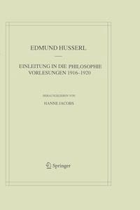 Einleitung in die Philosophie. Vorlesungen 1916–1920 - Edmund Husserl - ebook